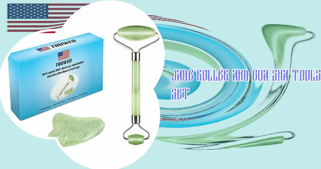 Jade gua sha scraping massage tool