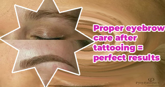 Microblading after eyebrow tattoo
