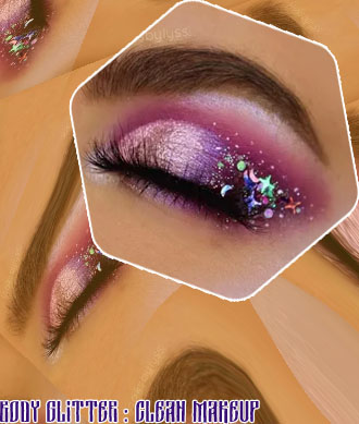 Natural glitter makeup